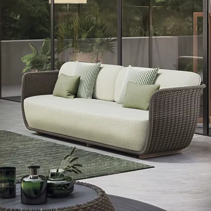Canapés de jardin, ensembles de meubles de Patio d'extérieur en osier, Table et chaises de café impe
