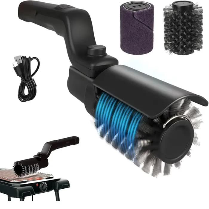 Brosse électrique pour nettoyer les ustensiles de barbecue