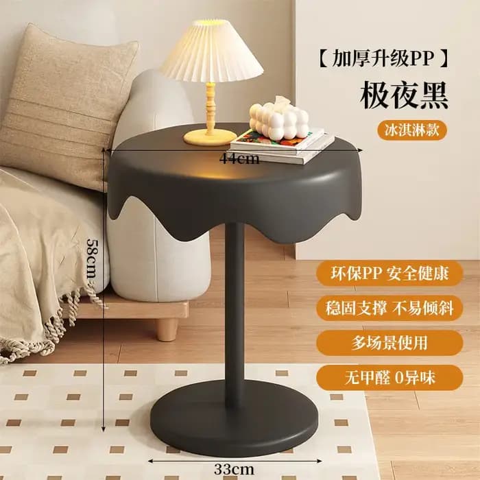 Table basse rose mignonne, ronde, pas chère, pour chambre à coucher, style crème moderne, table basse pour salon, meubles Dopamine