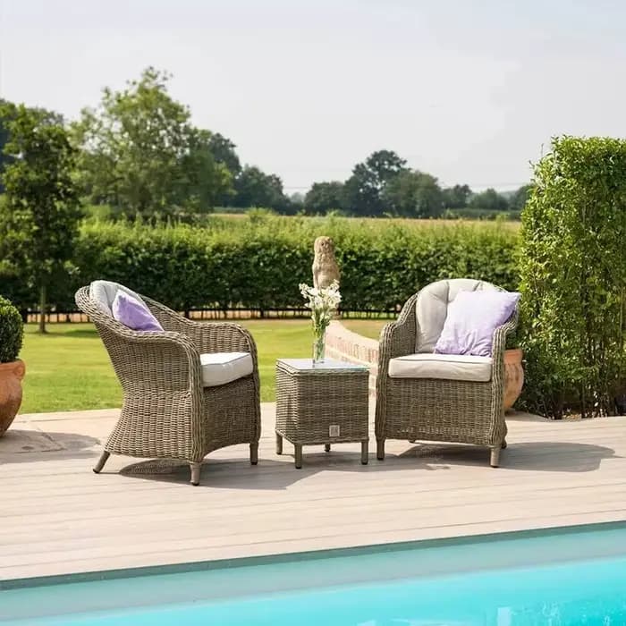 Ensemble de meubles de jardin en rotin PE de meilleure qualité, Table basse d'extérieur confortable,
