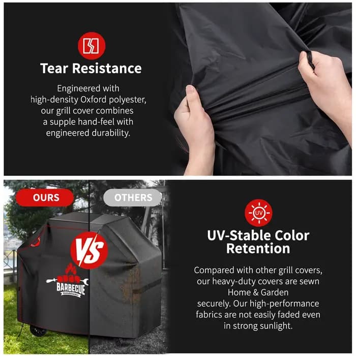 【Housse de barbecue Ry Red Line】Housse de barbecue d'extérieur