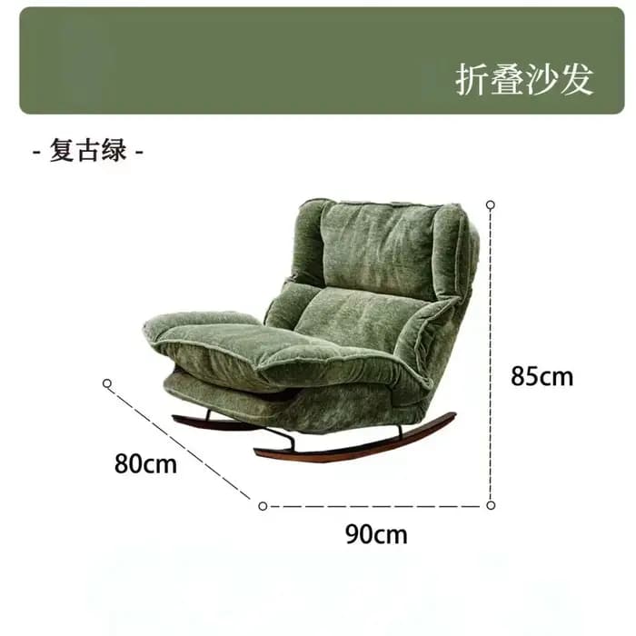 Chaise de balcon pliable verte relaxante pour adultes