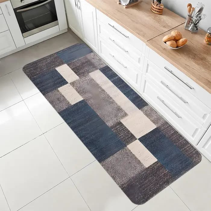 Tapis à motif carré à rayures dégradées, tapis de sol doux pour salon, chambre à coucher, décoration de la maison