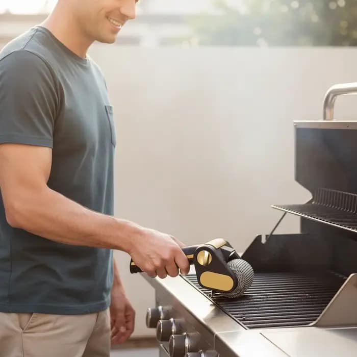 Brosse de nettoyage pour barbecue en acier inoxydable