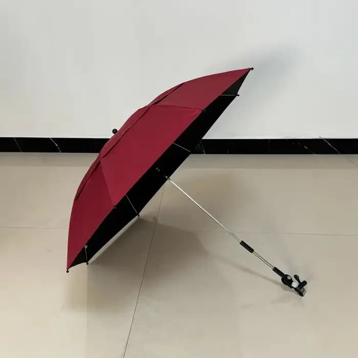 Parasol de plage double couche respirant et durable de 23 pouces avec fixation à 360° °