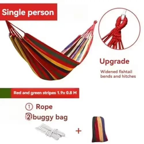 Hamac en toile de qualité supérieure pour le camping, balançoire d'extérieur avec cordes d'attache a