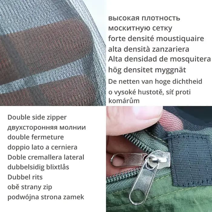 Hamac léger et portable avec moustiquaire et auvent imperméable