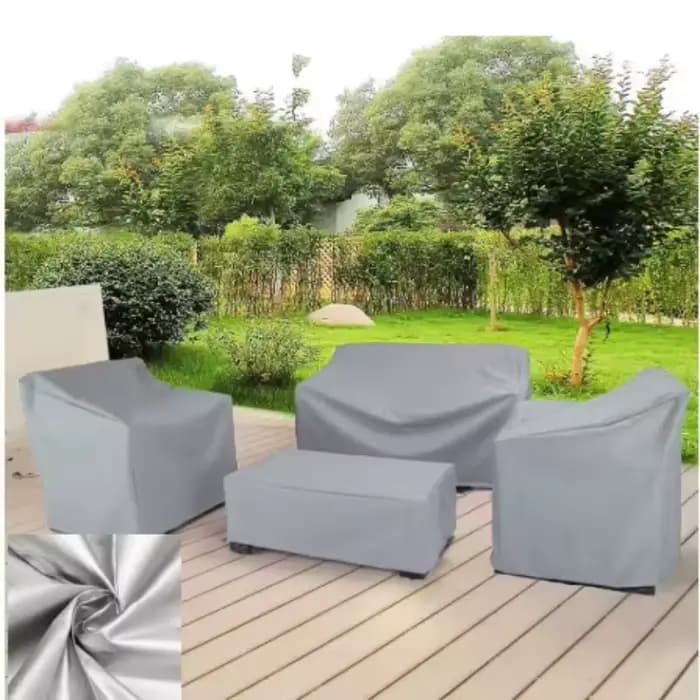 Ensemble de 4 housses pour meubles d'extérieur comprenant une housse de canapé d'extérieur, deux hou