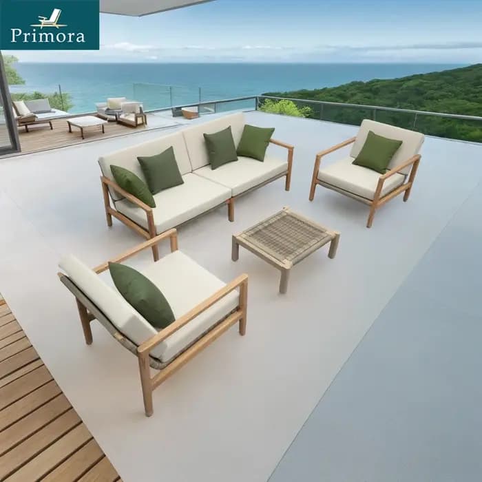 Patio moderne extérieur sectionnel meubles en aluminium canapé canapés de jardin en métal ensemble de salon