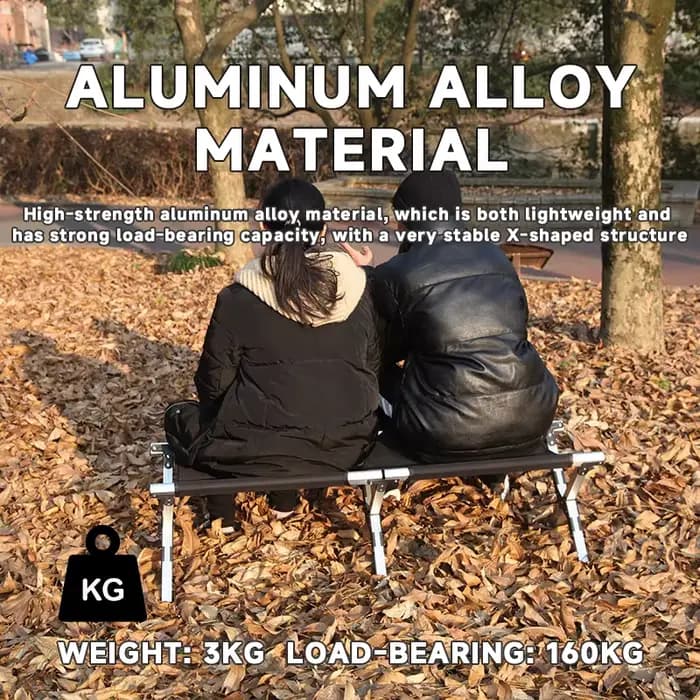 WESTTUNE tabouret Long d'extérieur Portable Camping chaise pour deux personnes pliant Double siège e