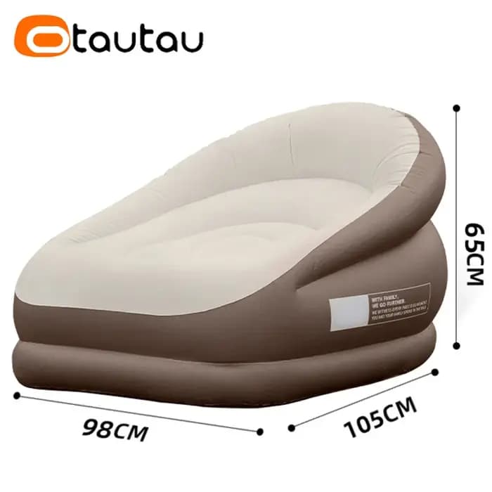Canapé Gonflable d'Extérieur avec Repose-Pieds