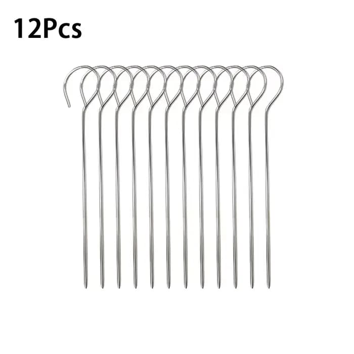 Grill de Barbecue rond Durable en acier inoxydable, avec brochettes grillées, support de brochettes