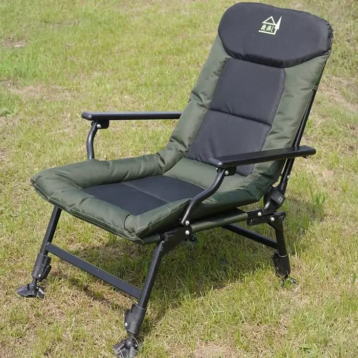 Chaise Légère Pliante avec Dossier et Support de Pieds