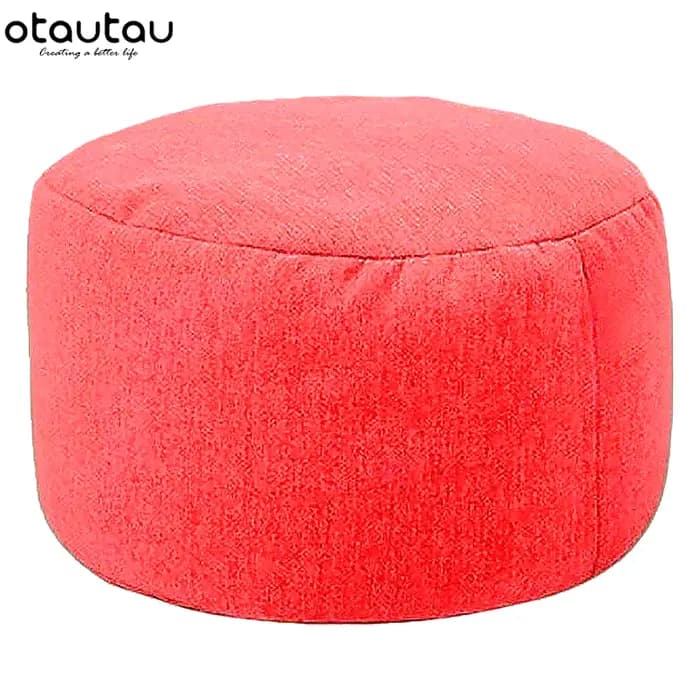 OTAUTAU tabouret rond D30cm * H20cm pouf en lin