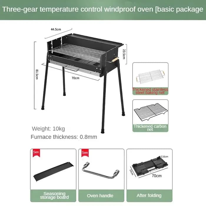 Barbecue domestique, four à charbon de bois sans fumée pour l'extérieur