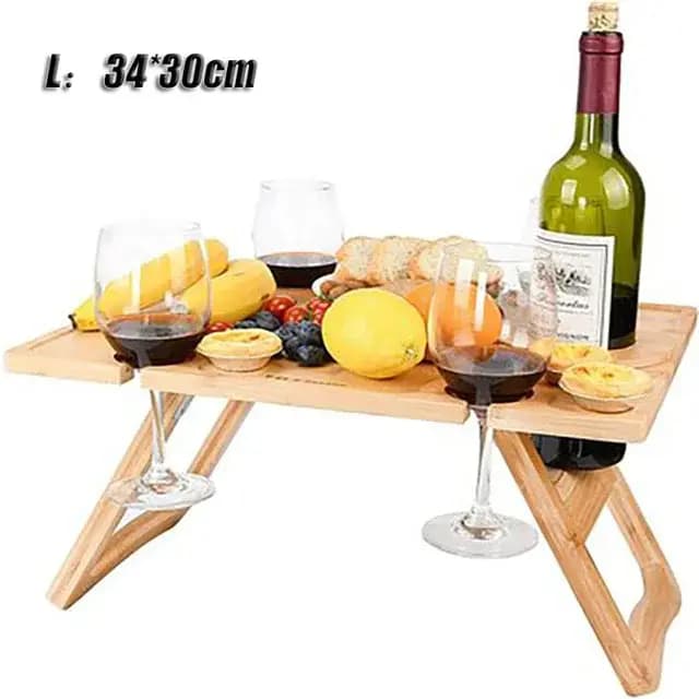 Table de pique-nique portable d'extérieur en bois