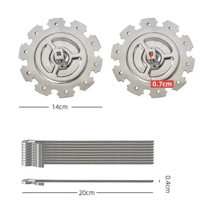 Gril de Barbecue rotatif en acier inoxydable, conception détachable, support de brochette de Barbecu