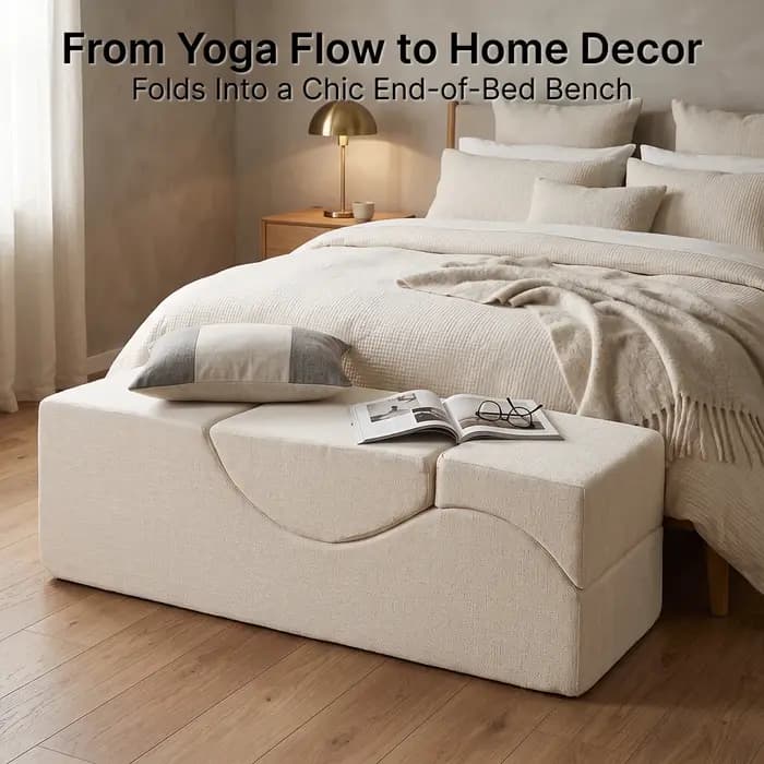 Chaise longue convertible multifonctionnelle, canapé inclinable, banc pliant de chevet, idéale pour la relaxation et le yoga dans la chambre à coucher