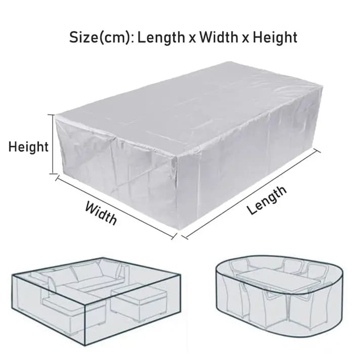 Ensemble de meubles de Patio extérieur imperméable de jardin couvre la pluie neige housses de chaise