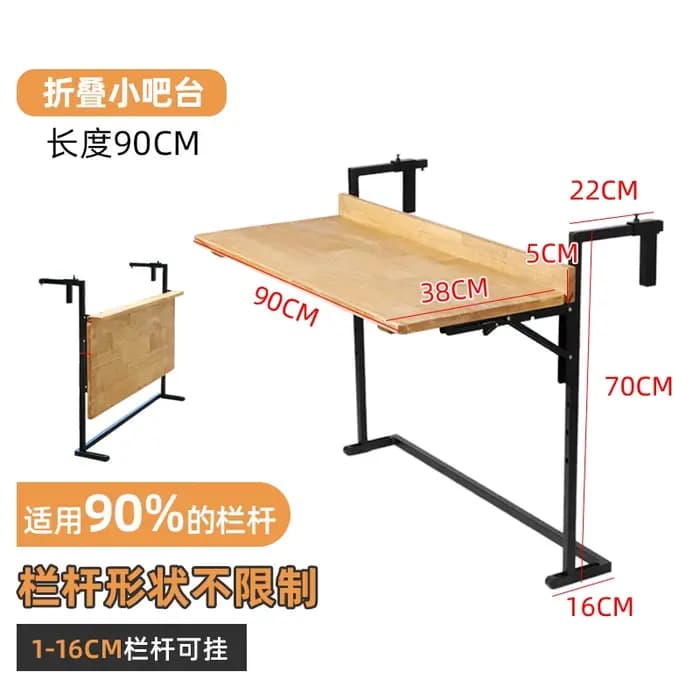 Table de Bar pliable en bois de teck