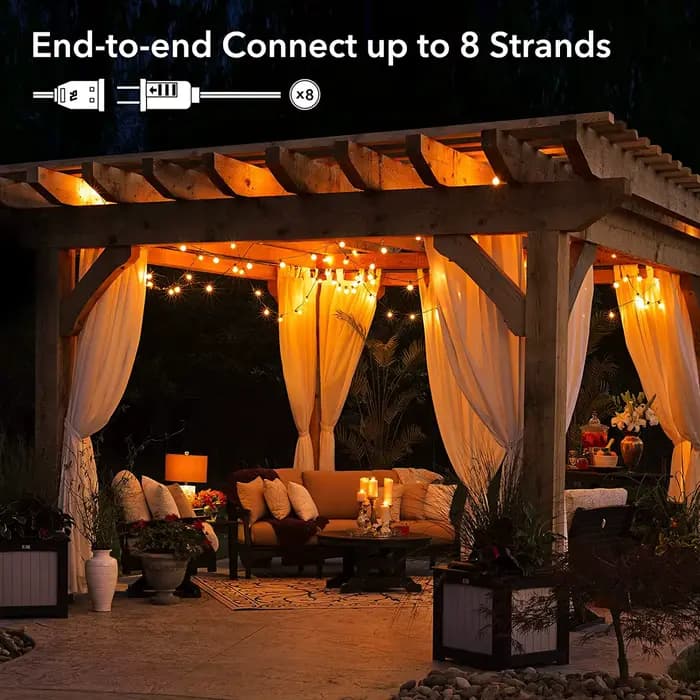 Guirlande lumineuse Globe LED G40 pour l'extérieur, ampoules en plastique IP65 de 3M/9M/15M, guirlan