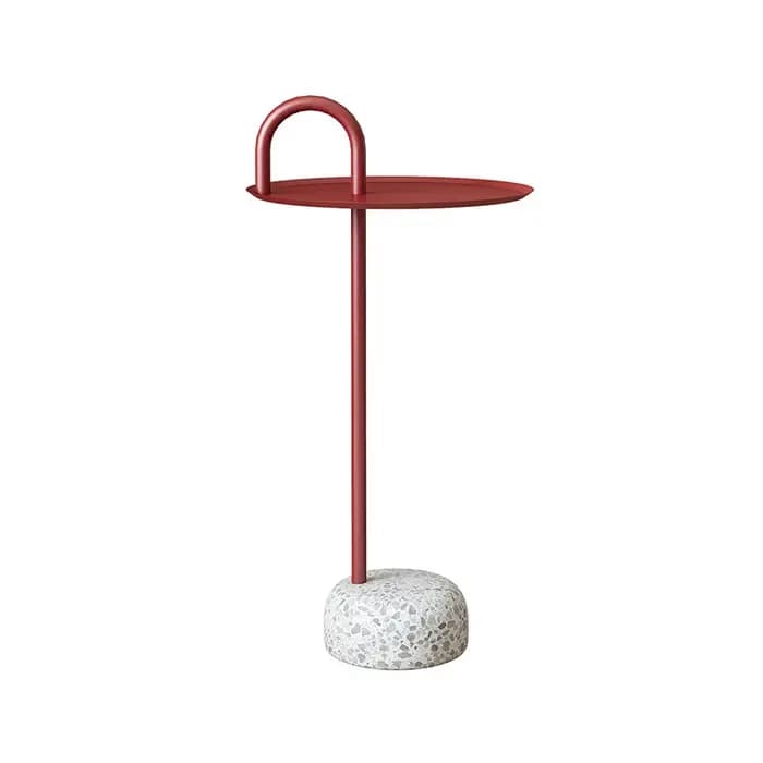 Table d'appoint nordique moderne avec Base en pierre