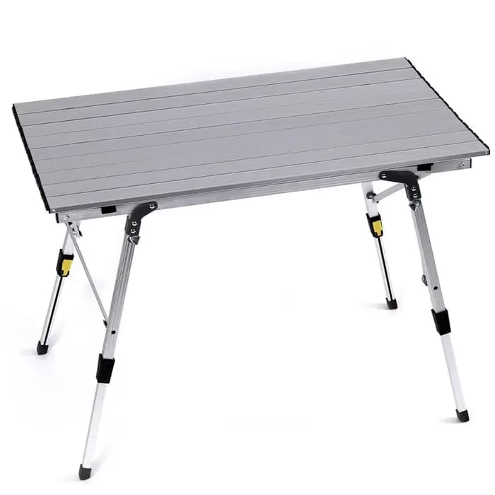 Table de camping pliante en alliage d'aluminium, mobilier de bureau portable durable, lit d'ordinate