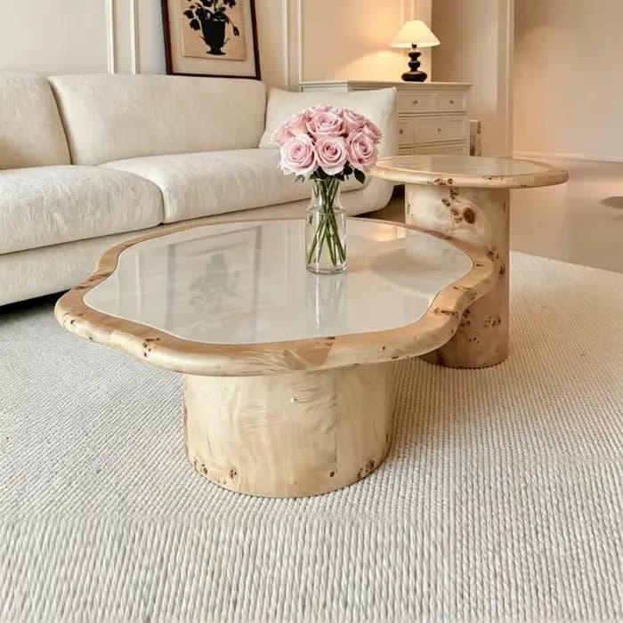 Tables basses Funky Wood en marbre