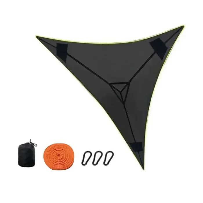 Grand hamac triangulaire respirant en maille pour 3 à 5 adultes