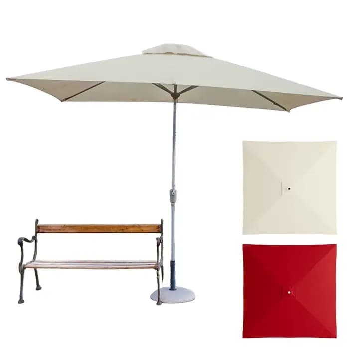 Remplacement de auvent de parapluie de Patio en porte-à-faux rectangulaire robuste 2x2M-couvercle supérieur de Parasol