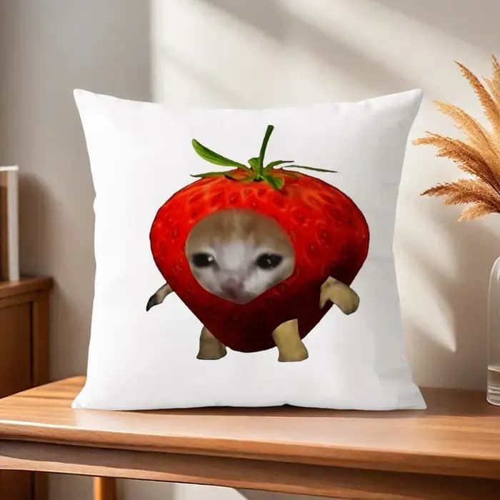 Housse de coussin confortable et douce, taie d'oreiller amusante avec motif de chat, pour canapé, salon, maison, bureau, décoration, cadeau, housses de protection