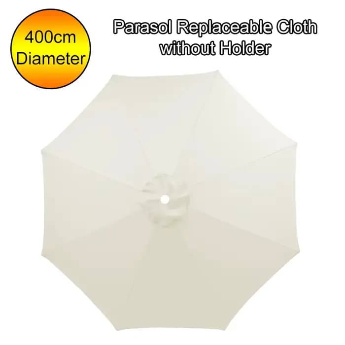 Tissu de rechange pour parasol d'extérieur 400 cm