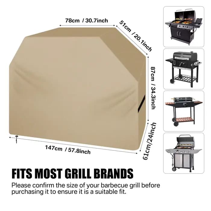 Couverture de gril pour Barbecue, couverture de gril d'extérieur, grilles à gaz au charbon de bois,