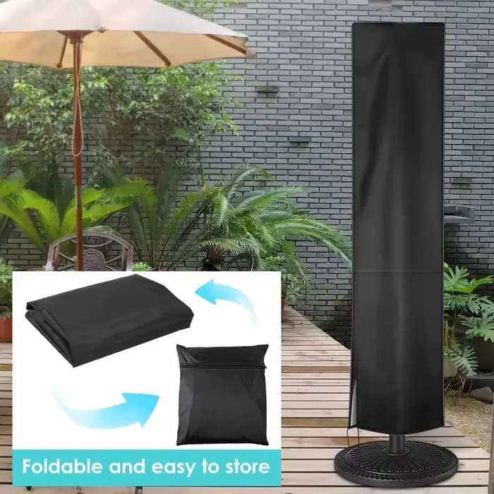 Juste de protection pour parasol d'extérieur 210D Oxford, imperméable, anti-poussière, anti-UV, avec fermeture éclair, 1 à 10 pièces