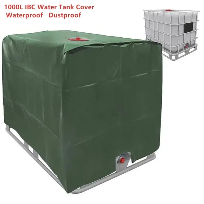 Housse fourre-tout IBC verte 1000 litres, feuille d'aluminium, étanche à l'eau et à la poussière, ré