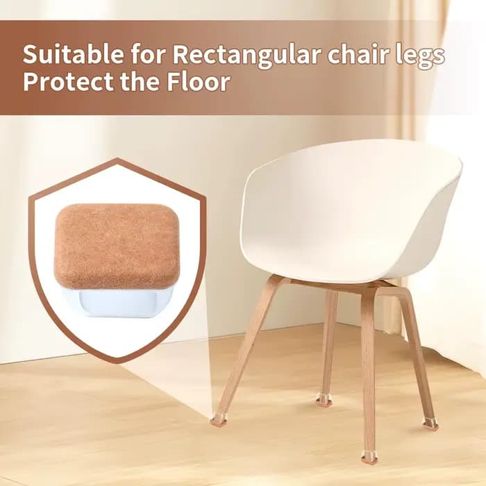 8 pièces couvre-pied de chaise rectangulaire jambe diagonale protecteurs de sol meubles en Silicone