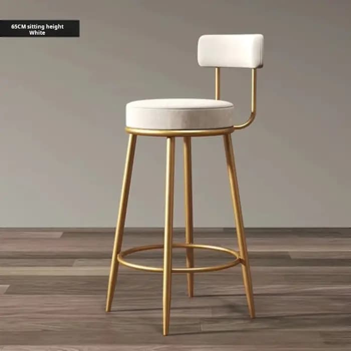 Chaises de bar nordiques tabourets hauts d'art en fer moderne dossier de cuisine