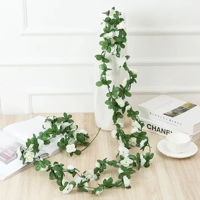 7ft 2m fleur chaîne artificielle glycine vigne guirlande plantes feuillage extérieur maison traînant
