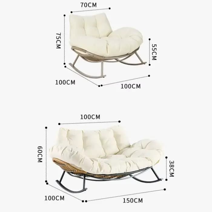 Fauteuils de salon en rotin