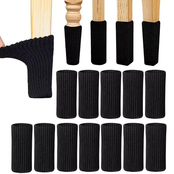 24/4 pièces pieds de meubles protecteurs tricotés pieds de chaise sol coussinets antidérapants pieds