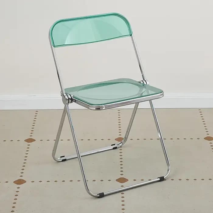 Chaise pliante transparente en acrylique