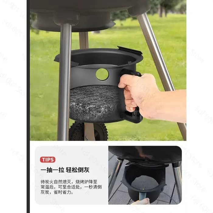 Barbecue rond domestique en forme de pomme pour braiser, barbecue extérieur de jardin au charbon de bois, foyer pour faire bouillir le thé