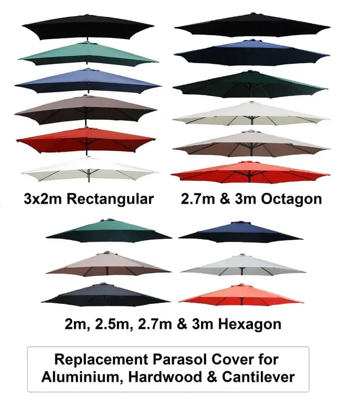 Couverture d'auvent de Parasol de jardin en tissu de remplacement