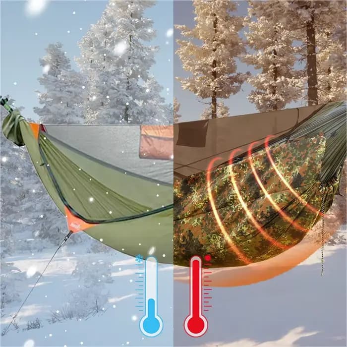 Abri de hamac Ridge Line avec configuration complète : moustiquaire, bâche de protection contre les