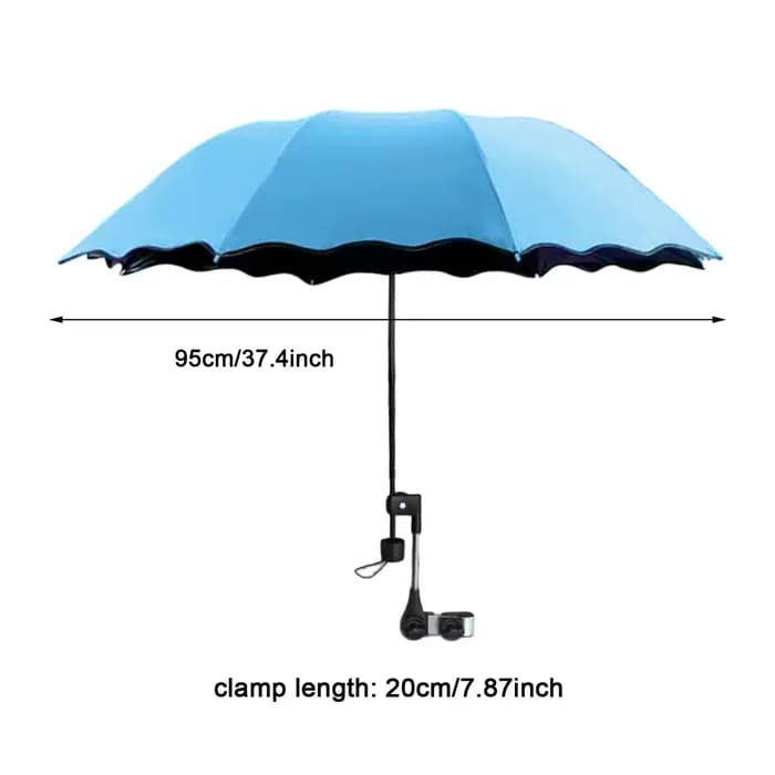 Parasol de plage réglable avec pince en Polyester imperméable