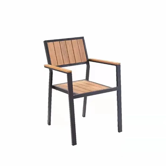 Table basse et chaise d'extérieur en aluminium