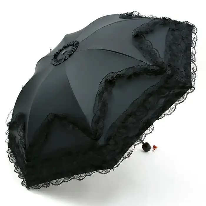 Parasol pliable en dentelle UV soleil et pluie
