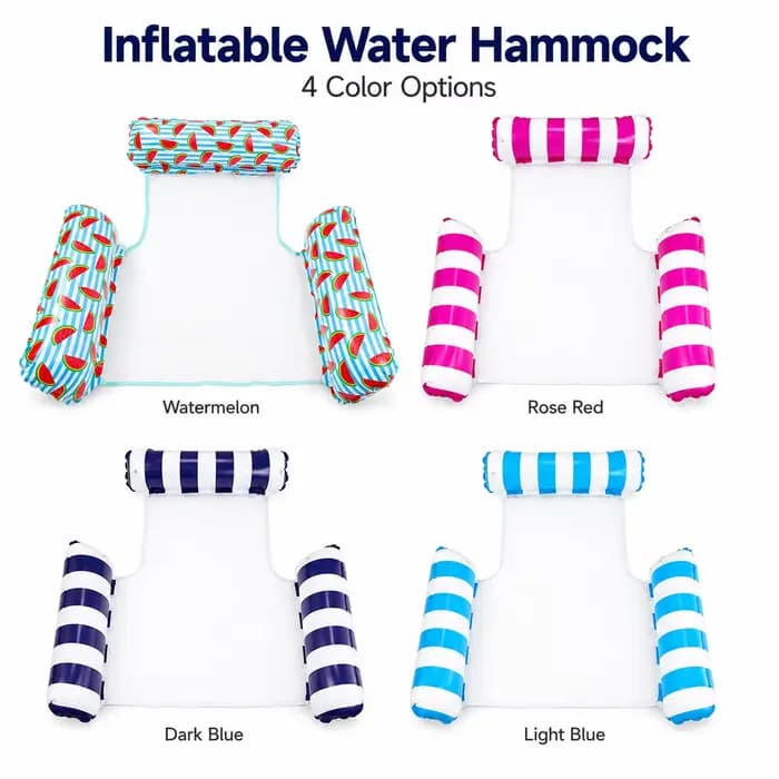 Hamac gonflable pour piscine avec centre en maille