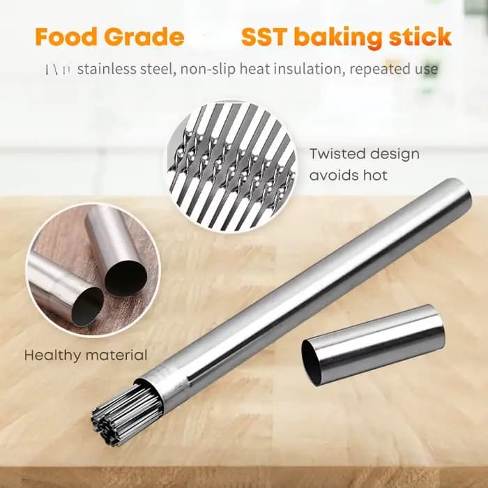 Brochettes de Barbecue réutilisables en acier inoxydable