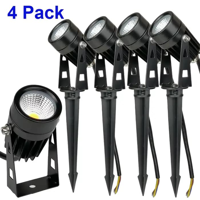 4 Pack nouveau Style COB jardin pelouse lampe lumière 220V 110V 12V extérieur LED Spike lumière 3W 5
